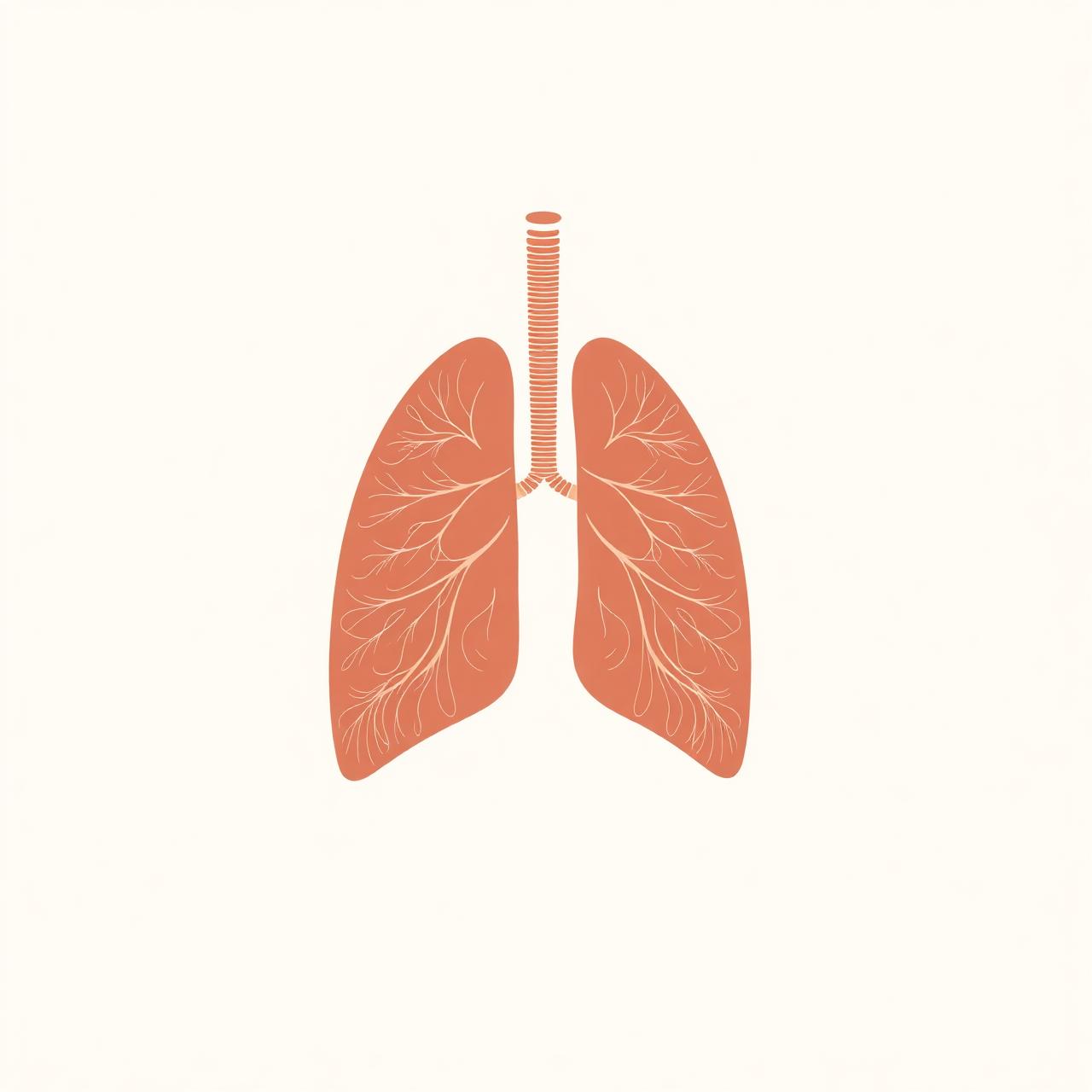 Ilustração do diafragma e cadeia respiratória